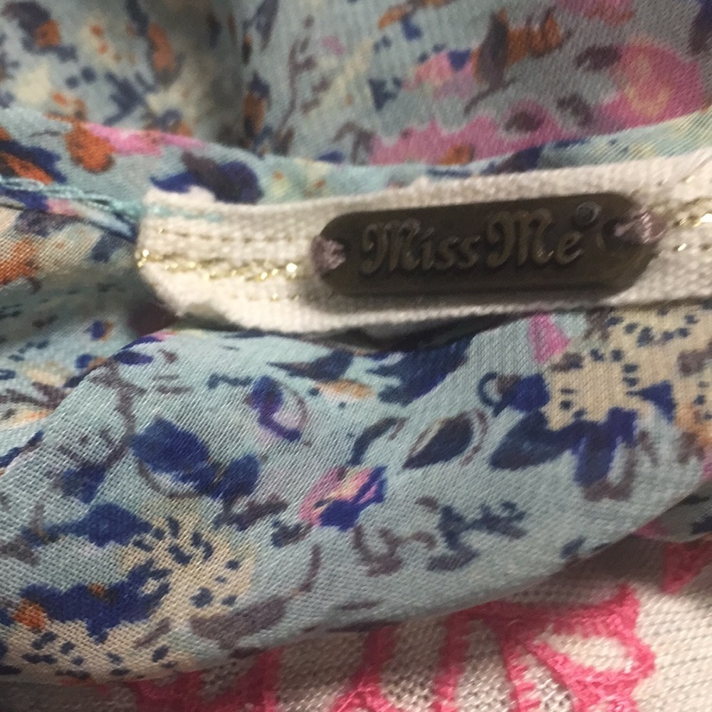 Miss me floral tank with beads and sheer back s - Picture 3 of 4
